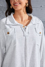 Load image into Gallery viewer, Exposed Seam Collared Neck Sweatshirt