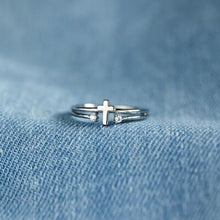 Load image into Gallery viewer, 925 Sterling Silver Cross Ring