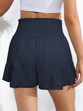 Load image into Gallery viewer, Smocked Tie-Front High-Rise Shorts