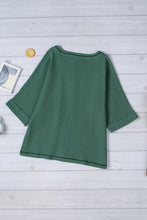 Load image into Gallery viewer, Textured V-Neck Half Sleeve Blouse