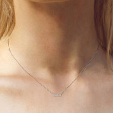 Load image into Gallery viewer, 925 Sterling Silver Inlaid Moissanite Bar Necklace