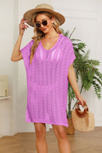 Load image into Gallery viewer, Openwork Side Slit Knit Dress