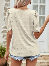 Load image into Gallery viewer, Swiss Dot Short Puff Sleeve Top