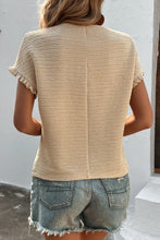 Load image into Gallery viewer, Textured Round Neck Short Sleeve Top