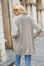 Load image into Gallery viewer, Open Front Long Sleeve Pocket Cardigan