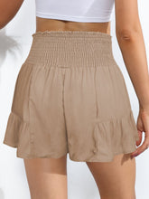 Load image into Gallery viewer, Smocked Tie-Front High-Rise Shorts