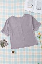 Load image into Gallery viewer, Textured V-Neck Half Sleeve Blouse