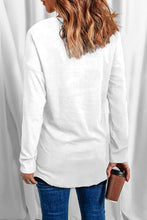 Load image into Gallery viewer, Sequin V-Neck Long Sleeve T-Shirt