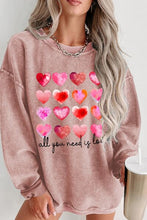 Load image into Gallery viewer, ALL YOU NEED IS LOVE Heart Round Neck Sweatshirt