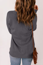Load image into Gallery viewer, V-Neck Dropped Shoulder Sweatshirt