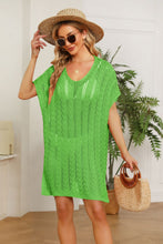 Load image into Gallery viewer, Openwork Side Slit Knit Dress
