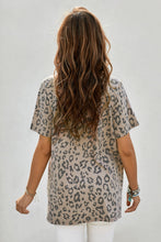 Load image into Gallery viewer, Leopard V-Neck Tee with Pocket