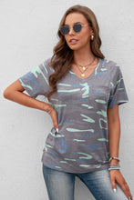 Load image into Gallery viewer, Leopard V-Neck Tee with Pocket