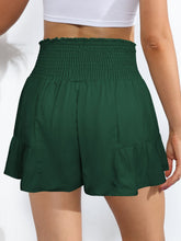 Load image into Gallery viewer, Smocked Tie-Front High-Rise Shorts