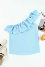 Load image into Gallery viewer, Ruffled One-Shoulder Tank