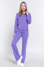 Load image into Gallery viewer, ACTIVE BASIC French Terry Zip Up Hoodie and Drawstring Pants Set