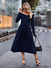 Load image into Gallery viewer, Ruched Off-Shoulder Midi Dress