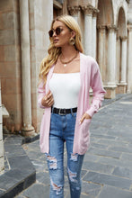 Load image into Gallery viewer, Open Front Long Sleeve Pocket Cardigan