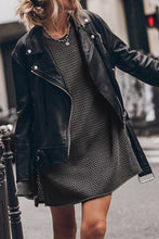 Load image into Gallery viewer, Round Neck Long Sleeve Slit Oversized Sweater