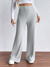 Load image into Gallery viewer, Ribbed Wide Leg Long Pants