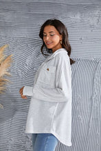 Load image into Gallery viewer, Exposed Seam Collared Neck Sweatshirt