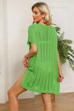 Load image into Gallery viewer, Openwork Side Slit Knit Dress