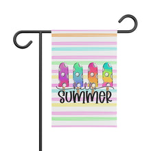 Load image into Gallery viewer, Hello Summer Whimsical Pastel Popsicles Porch Garden Banner Flag