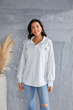 Load image into Gallery viewer, Exposed Seam Collared Neck Sweatshirt