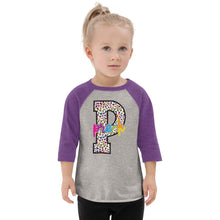 Load image into Gallery viewer, Pre K Colorful Leopard Toddler baseball shirt