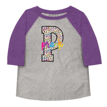 Load image into Gallery viewer, Pre K Colorful Leopard Toddler baseball shirt