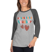 Load image into Gallery viewer, Substitute Teacher 3/4 sleeve raglan shirt