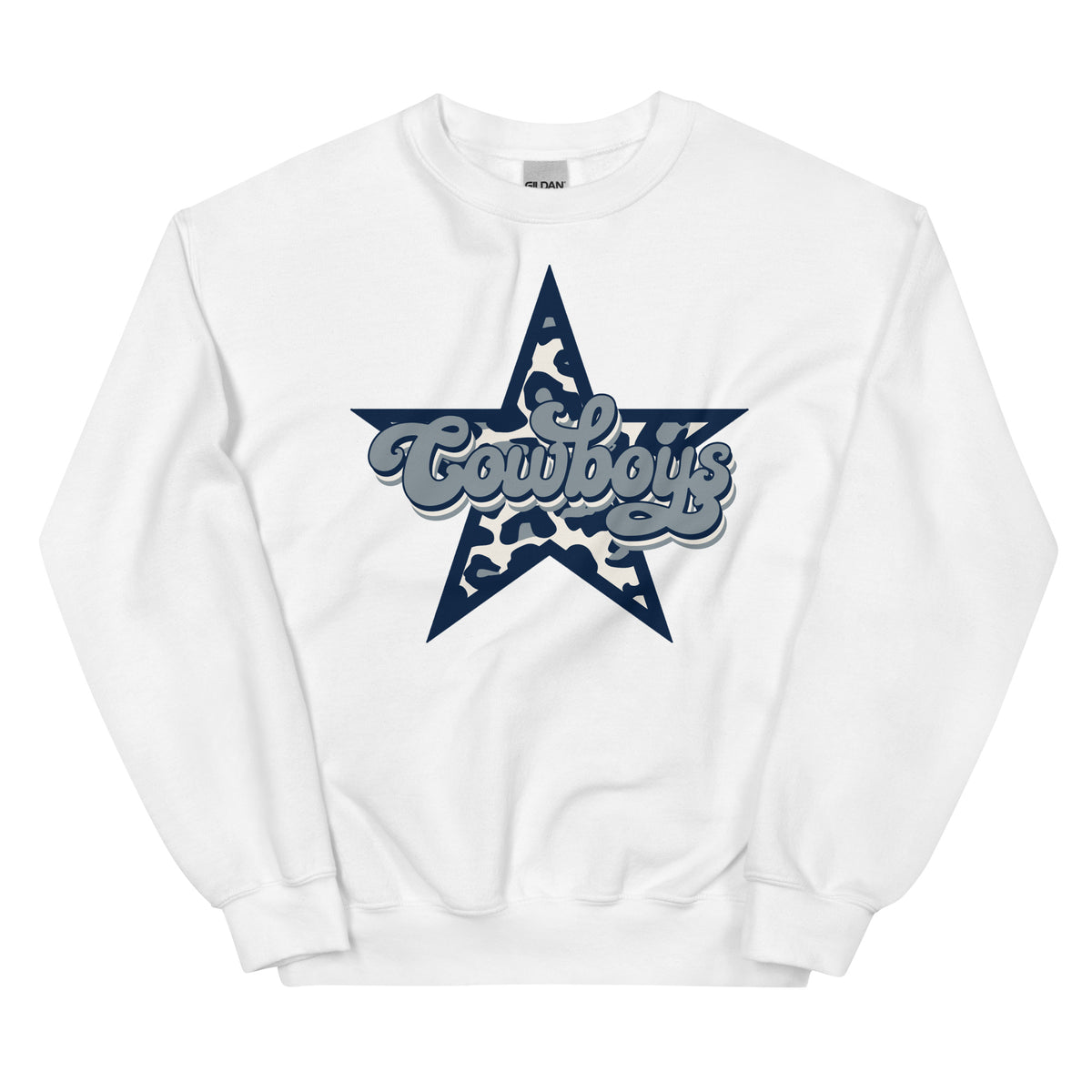 Dallas Cowboys Cheetah Print Unisex Sweatshirt Cowboys Leopard Sweatshirt