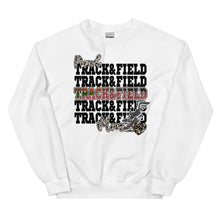 Load image into Gallery viewer, Proud Track & Field Mom Gildan Unisex Sweatshirt
