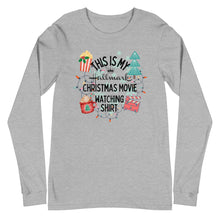 Load image into Gallery viewer, This is my Hallmark Movie Christmas Watching Shirt Unisex Long Sleeve Tee
