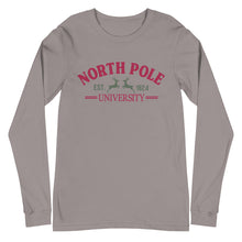 Load image into Gallery viewer, North Pole University Bella Canvas Unisex Long Sleeve Tee