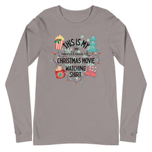 Load image into Gallery viewer, This is my Hallmark Movie Christmas Watching Shirt Unisex Long Sleeve Tee