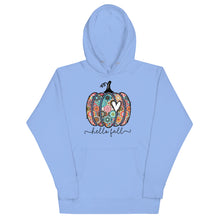 Load image into Gallery viewer, Hello fall Boho Pumpkin Unisex Hoodie