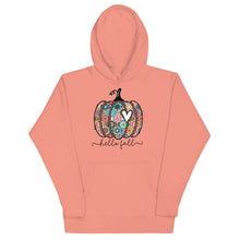 Load image into Gallery viewer, Hello fall Boho Pumpkin Unisex Hoodie