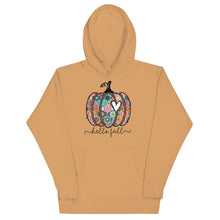 Load image into Gallery viewer, Hello fall Boho Pumpkin Unisex Hoodie