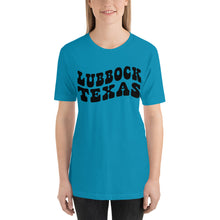Load image into Gallery viewer, Lubbock Texas Retro Font Bella Canvas Unisex t-shirt