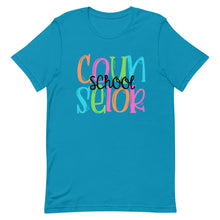 Load image into Gallery viewer, Colorful School Counselor Bella Canvas Unisex t-shirt