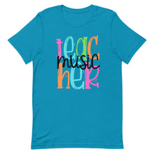 Load image into Gallery viewer, Music Teacher Colorful Unisex t-shirt