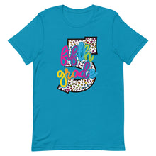 Load image into Gallery viewer, Fifth Grade Colorful Leopard Bella Canvas Unisex t-shirt