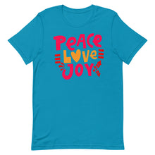 Load image into Gallery viewer, Peace Love Joy Bella Canvas Unisex t-shirt