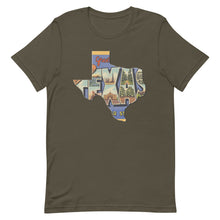 Load image into Gallery viewer, Vintage Texas Postcard Bella Canvas Unisex t-shirt