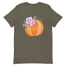 Load image into Gallery viewer, Floral Pumpkin Bella Canvas Unisex t-shirt