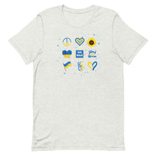 Load image into Gallery viewer, Stand with Ukraine Bella Canvas Multi Image Design Short-sleeve unisex t-shirt