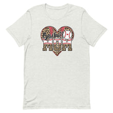 Load image into Gallery viewer, Baseball Mom Leopard Heart Bella Canvas Unisex t-shirt