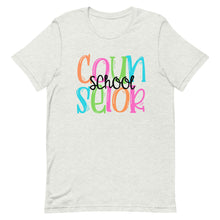 Load image into Gallery viewer, Colorful School Counselor Bella Canvas Unisex t-shirt