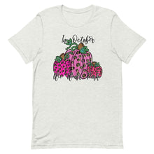 Load image into Gallery viewer, In October we wear Pink Pumpkins Unisex t-shirt